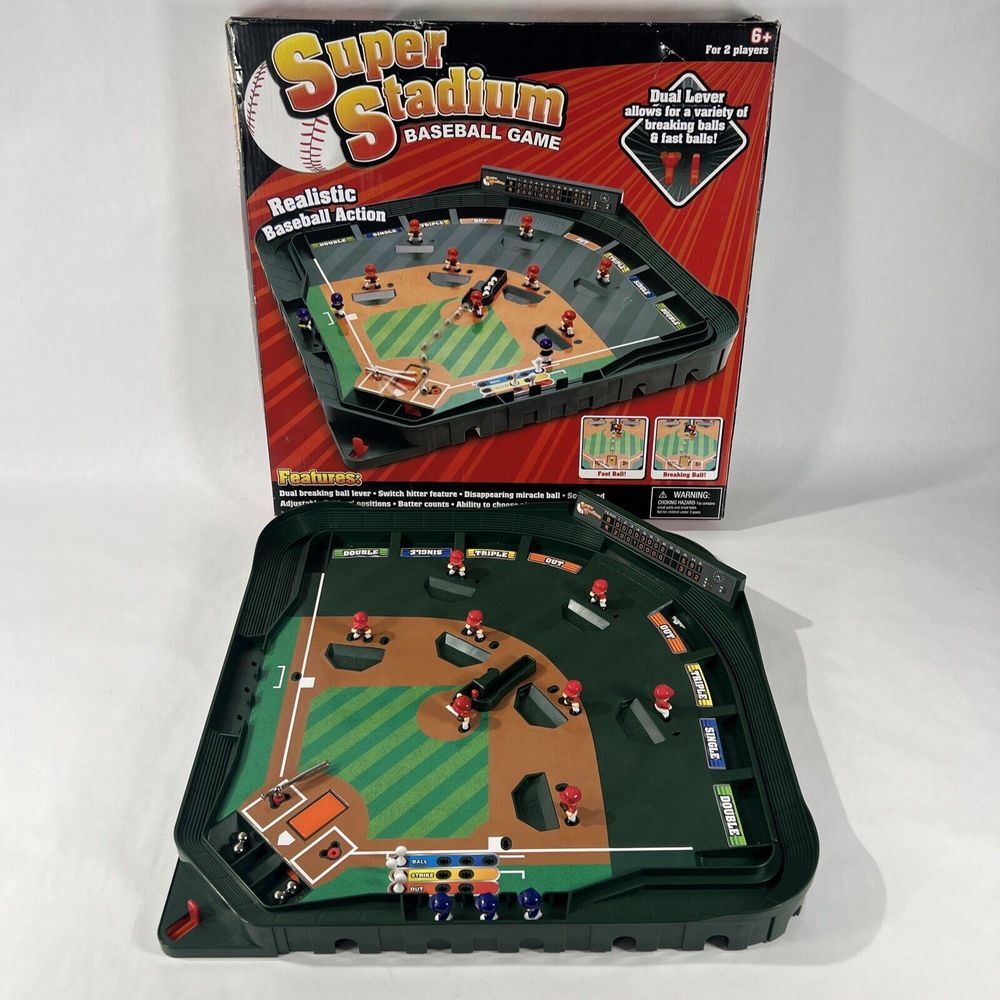 Game Zone Super Stadium‎ Baseball Game Realistic Action Nice Missing One Ball